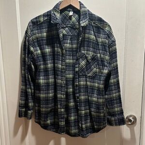 Plaid Button-Up Shirt